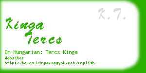 kinga tercs business card